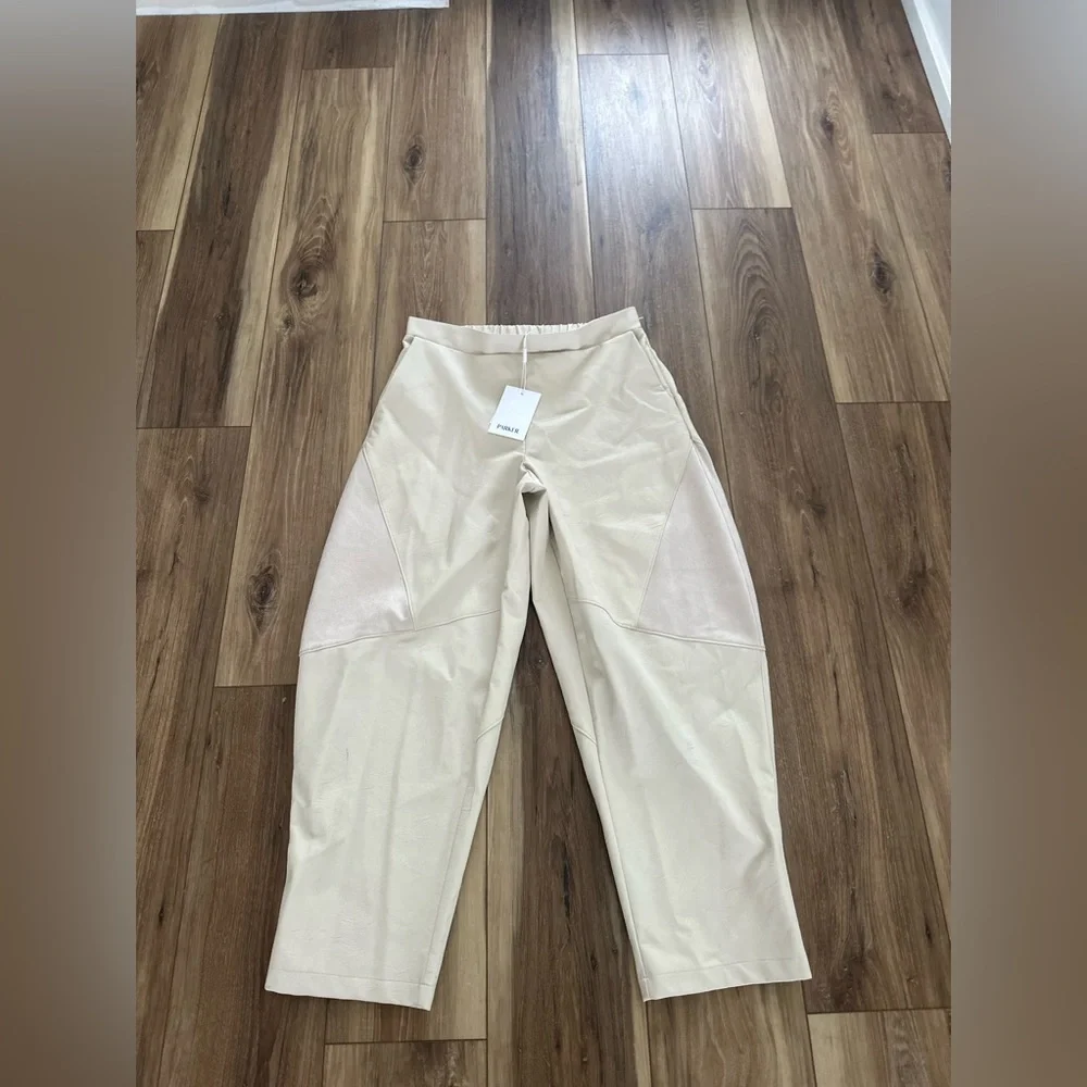 Parker womens faux leather pants size medium NWT - Picture 2 of 5